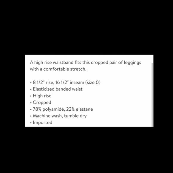 James Perse Yosemite High Rise Crop Leggings. - Picture 3 of 7